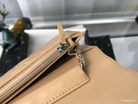 Firstbag Ru Silver Gold Bag CHANEL Hardware  Flap  With Lambskin 0716